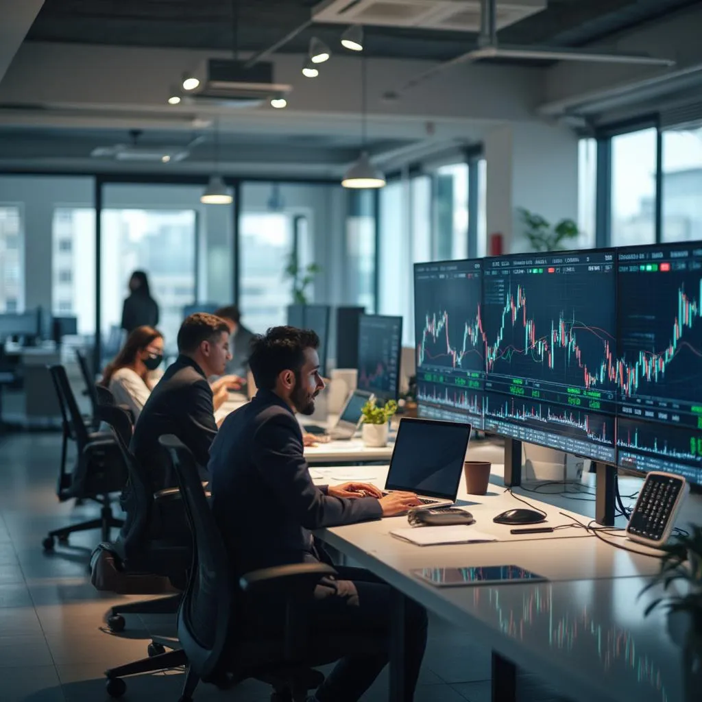 Oficina moderna de FinanzasArg en Buenos Aires